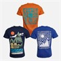Lagooners Mens Nico Three Pack T-Shirts Multi