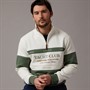 Lagooners Mens Exmouth Funnel Neck Sweatshirt Cream/Sage Stripe Cream / Sage Stripe