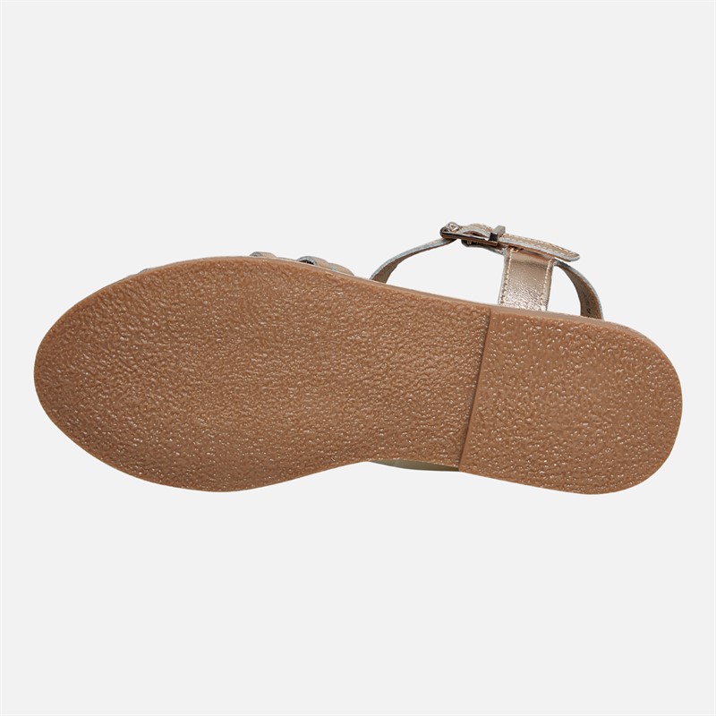 Lagooners Womens Isla Sandals Gold Leather