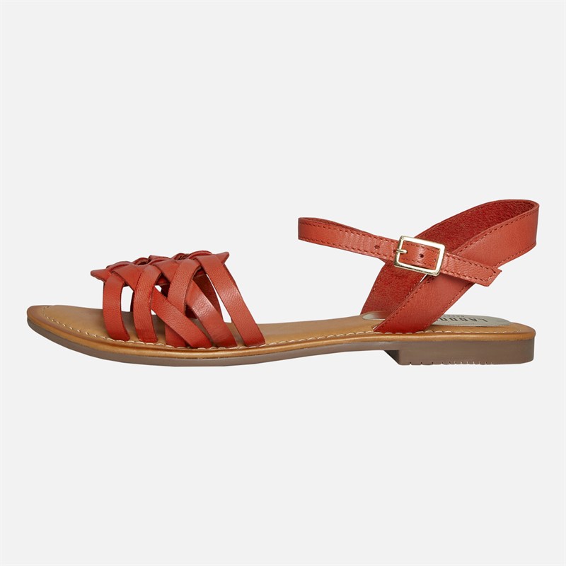 Lagooners Womens Sophia Sandals Coral Leather