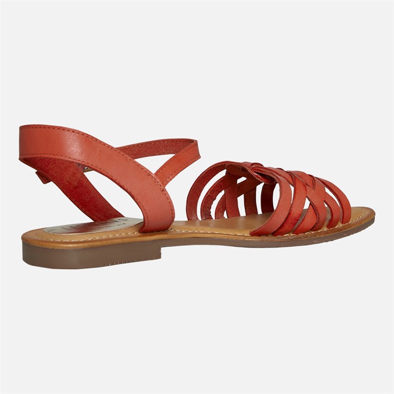 Lagooners Womens Sophia Sandals Coral Leather