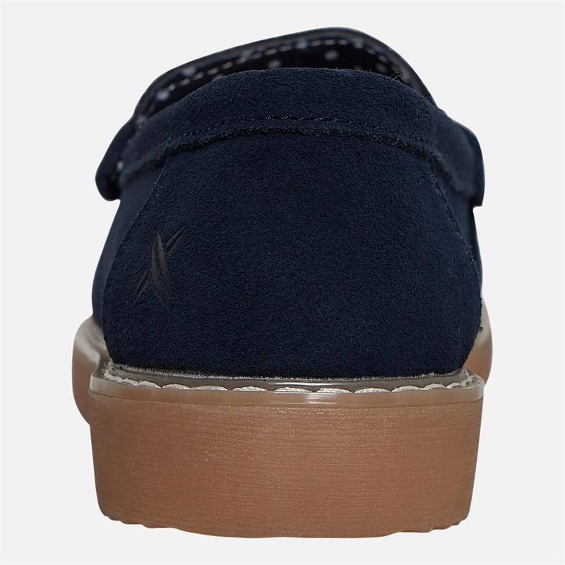 Lagooners Womens Harper Loafers Navy Suede