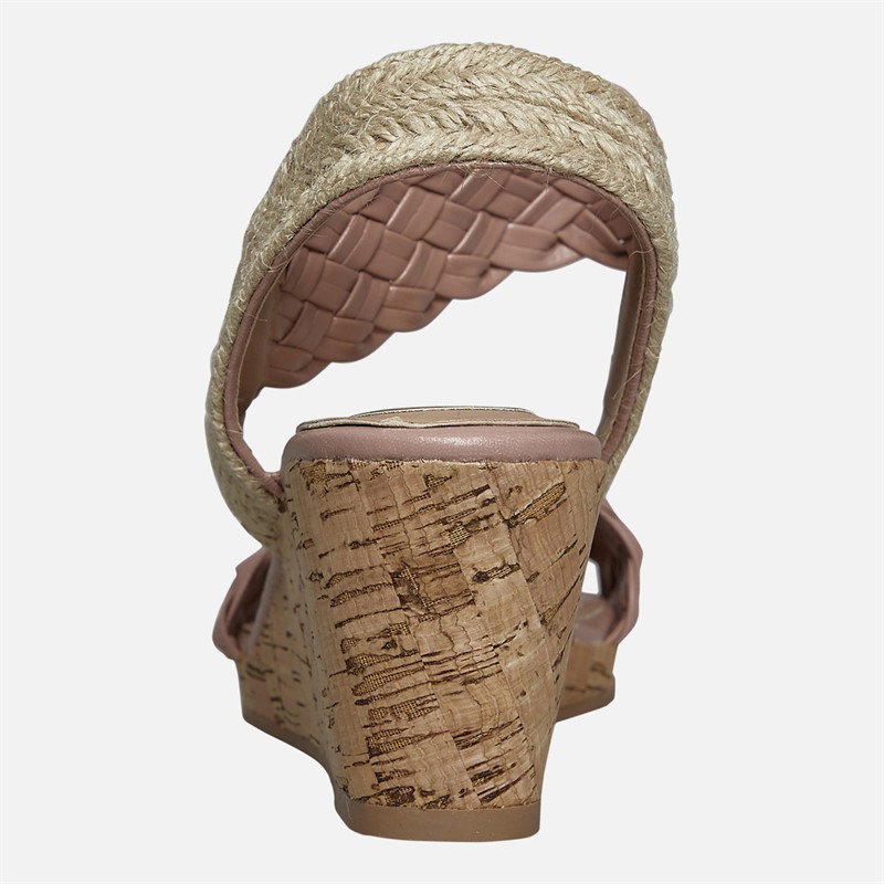 Lagooners Womens Nova Wedge Sandals Pink Pu