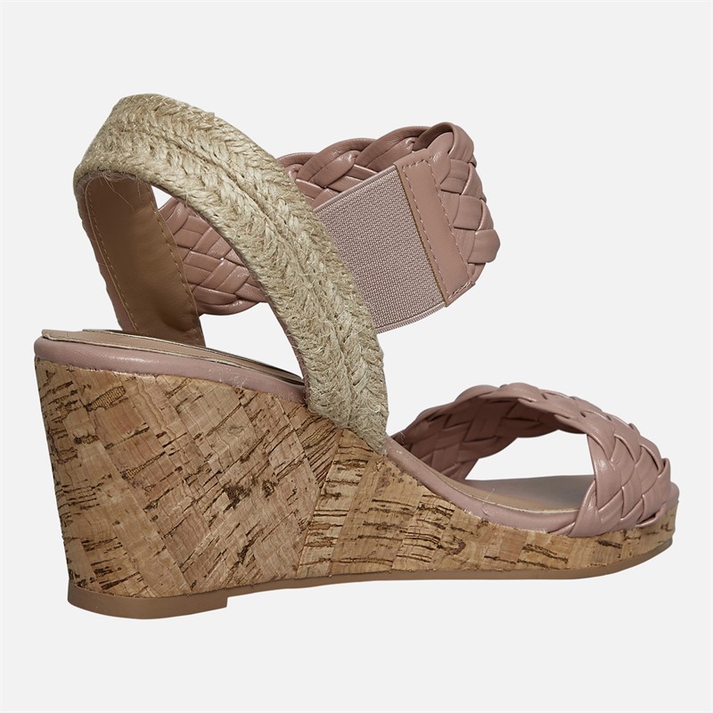 Lagooners Womens Nova Wedge Sandals Pink Pu