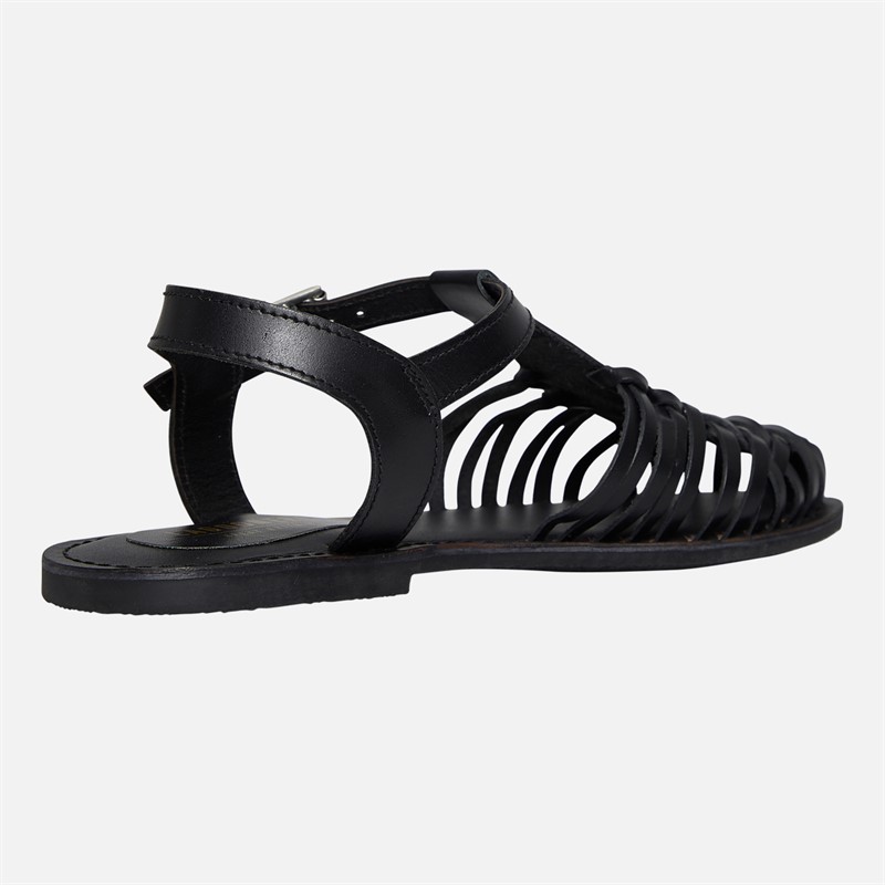 Lagooners Womens Isla Sandals Black Leather