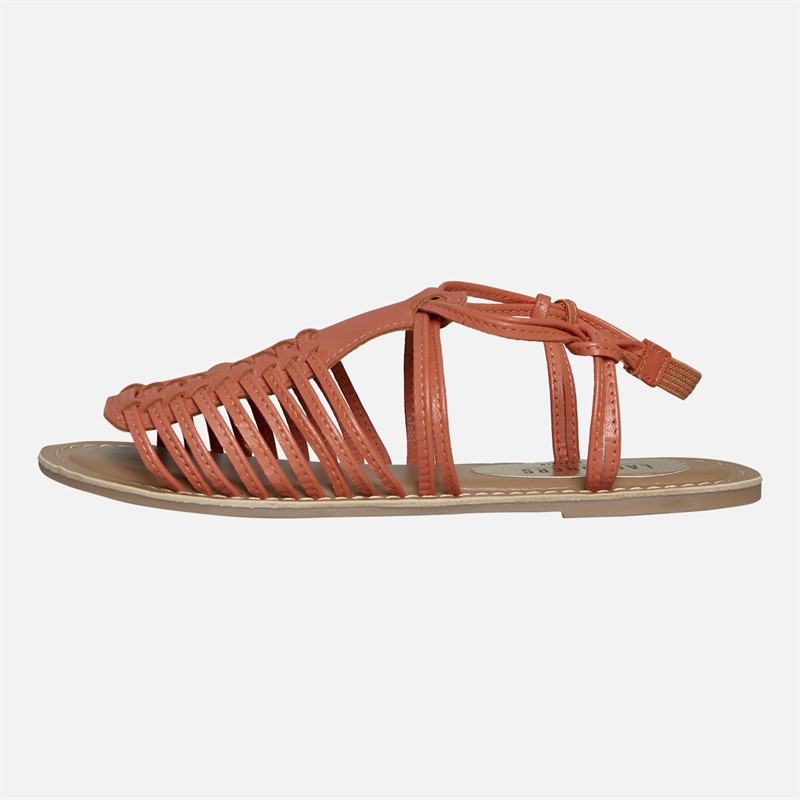 Lagooners Womens Lily Sandals Coral Leather