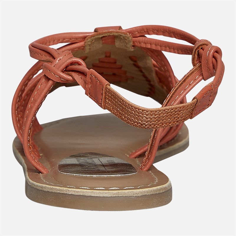 Lagooners Womens Lily Sandals Coral Leather