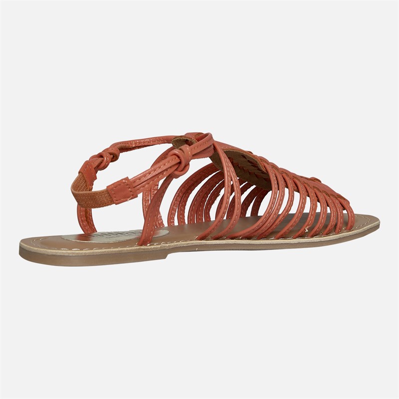 Lagooners Womens Lily Sandals Coral Leather