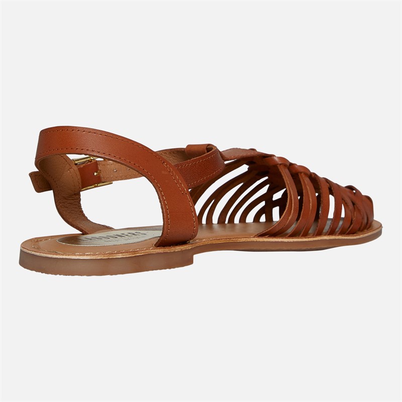 Lagooners Womens Isla Sandals Tan Leather