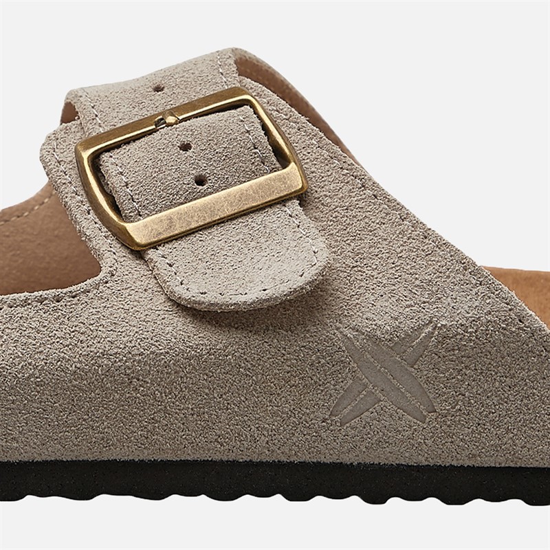 Lagooners Mens Theo Double Buckle Sandals Beige Suede