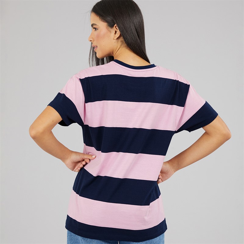 Lagooners Womens Ladies Elmsby Oversized T-Shirt Navy/Pink