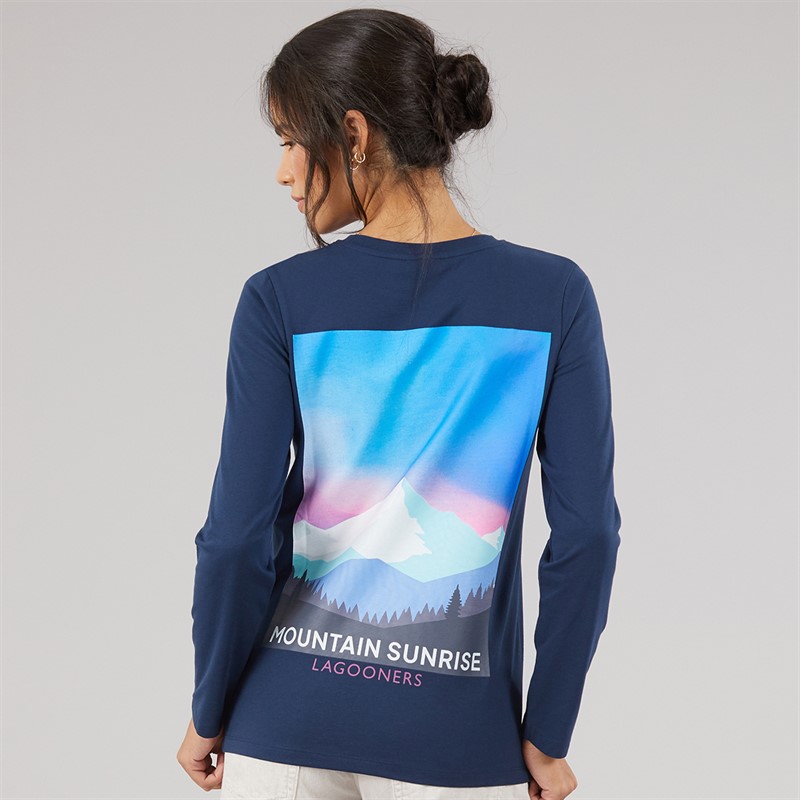 Lagooners Womens Frost Hollow T-Shirt Navy