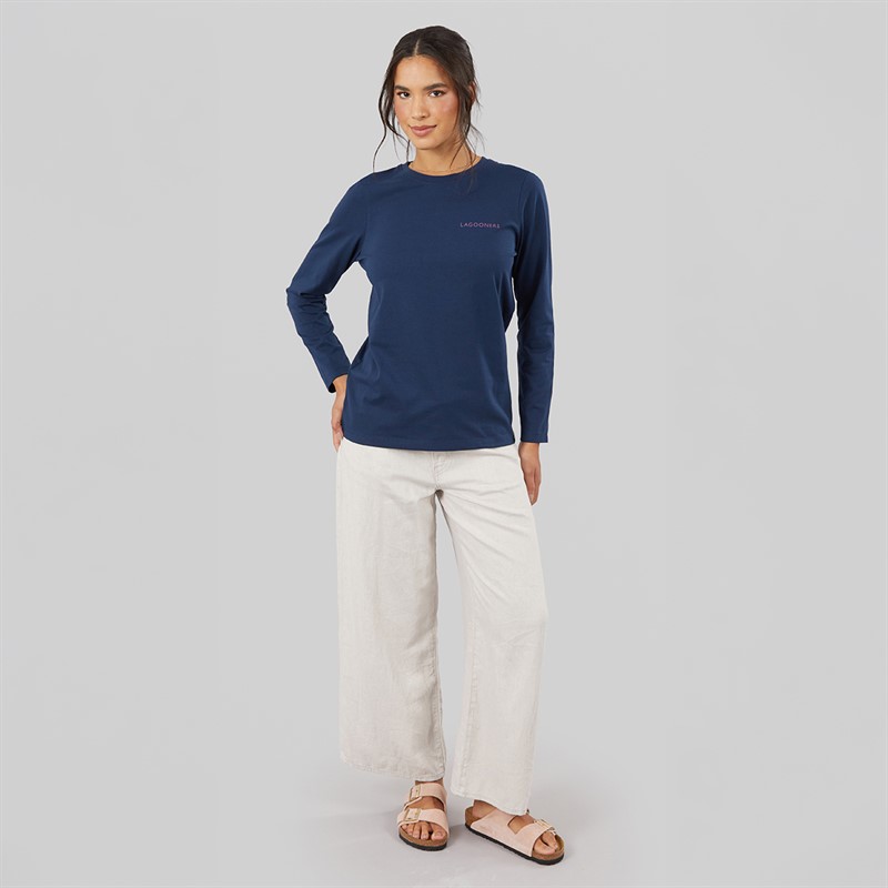 Lagooners Womens Frost Hollow T-Shirt Navy