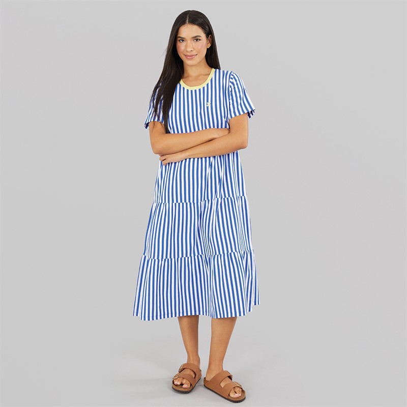 Lagooners Womens Ladies Afriston Tiered Midi Dress Cobalt