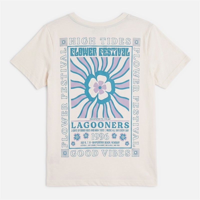 Lagooners Womens Birds T-Shirt Ecru