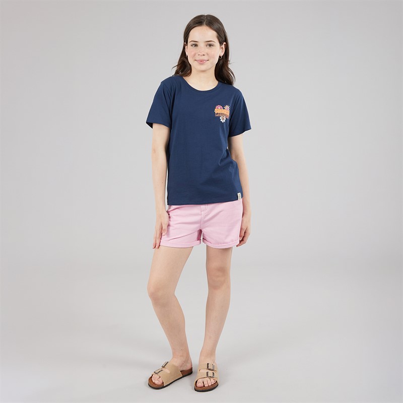 Lagooners Girls Flower T-Shirt Navy