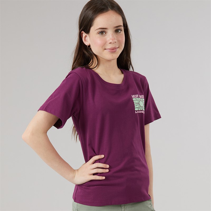 Lagooners Girls Sunshine T-Shirt Dark Purple
