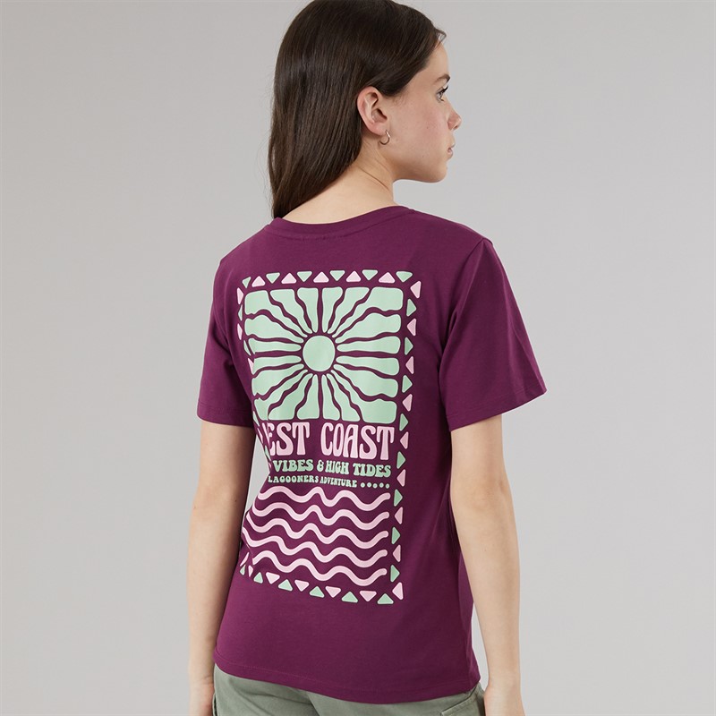 Lagooners Girls Sunshine T-Shirt Dark Purple