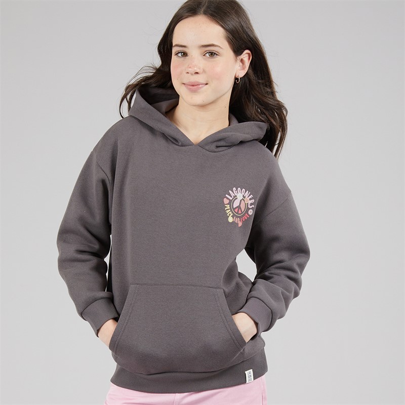 Lagooners Girls Barley Hoodie Charcoal