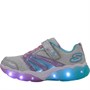 SKECHERS Junior S Lights Fushion Flash Trainers Silver/Lavender