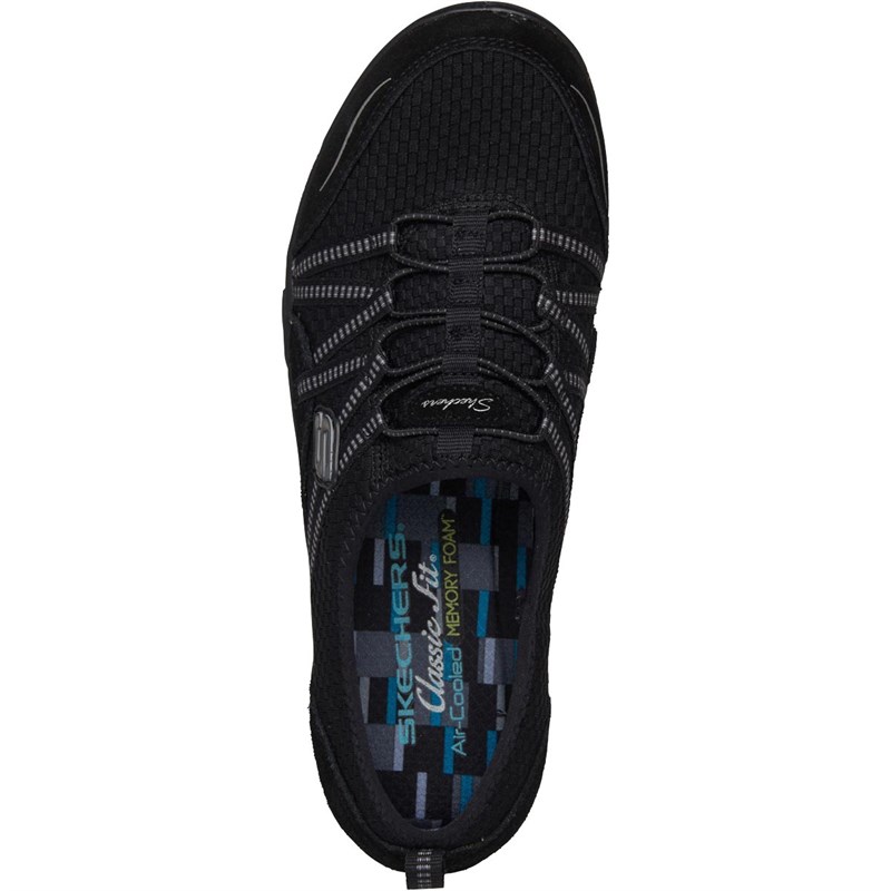 womens black memory foam skechers