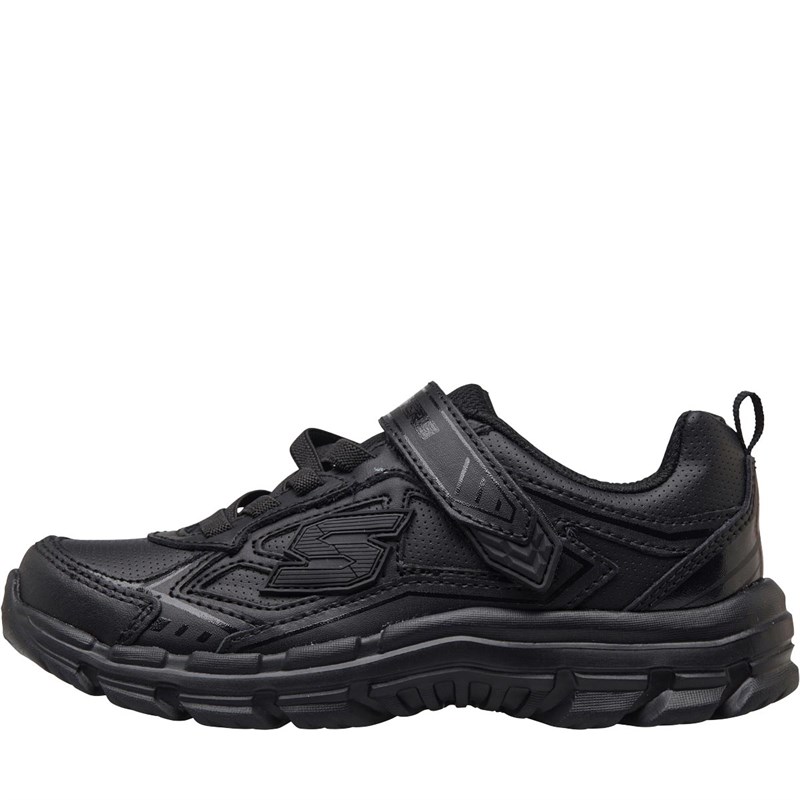 Buy SKECHERS Junior Boys Nitrate Microblast School Trainers Black