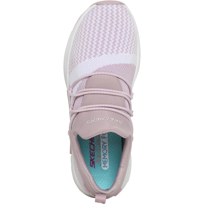 SKECHERS Junior Modern Joggers Trainers Lilac/White