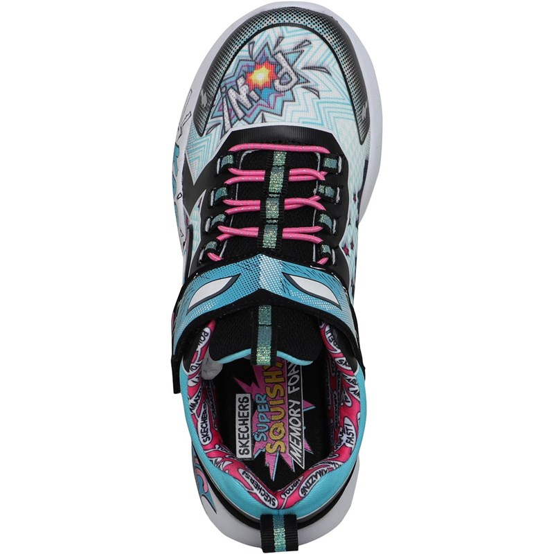 black and turquoise trainers