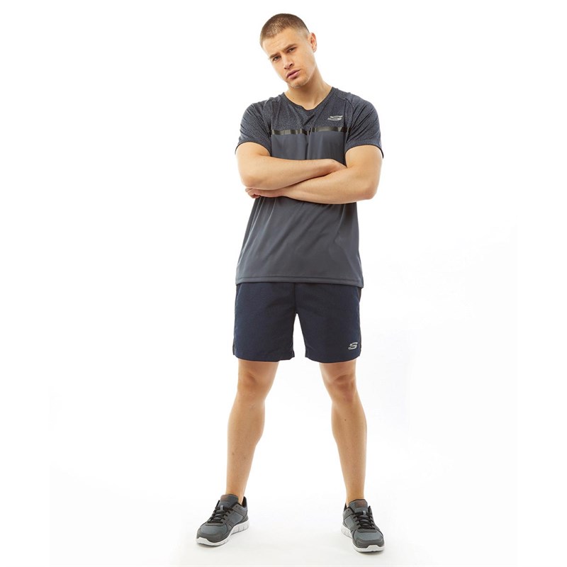 SKECHERS Herren Jaxon AOP Sports Shorts Blau