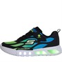 SKECHERS Junior S Lights Flex Glow - Bleu Délavé/Noir/Citron