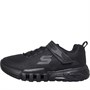 SKECHERS Junior S Lights Flex-glow School Trainers Black/Black