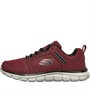 SKECHERS Mens Track Knockhill Trainers Burgundy/Black
