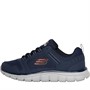 SKECHERS Mens Track Knockhill Trainers Navy/Orange