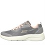 SKECHERS Womens Dynamight 2.0 Special Memory Trainers Grey/Coral