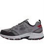 SKECHERS Mens Hillcrest Vast Adventure Trail Walking Shoes Charcoal/Red