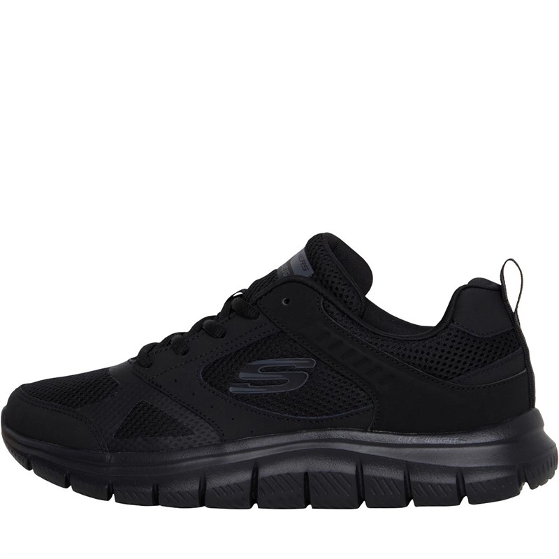 Black skechers cheap trainers mens