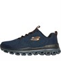 SKECHERS Mens Glide Step Fasten Up Navy/Orange