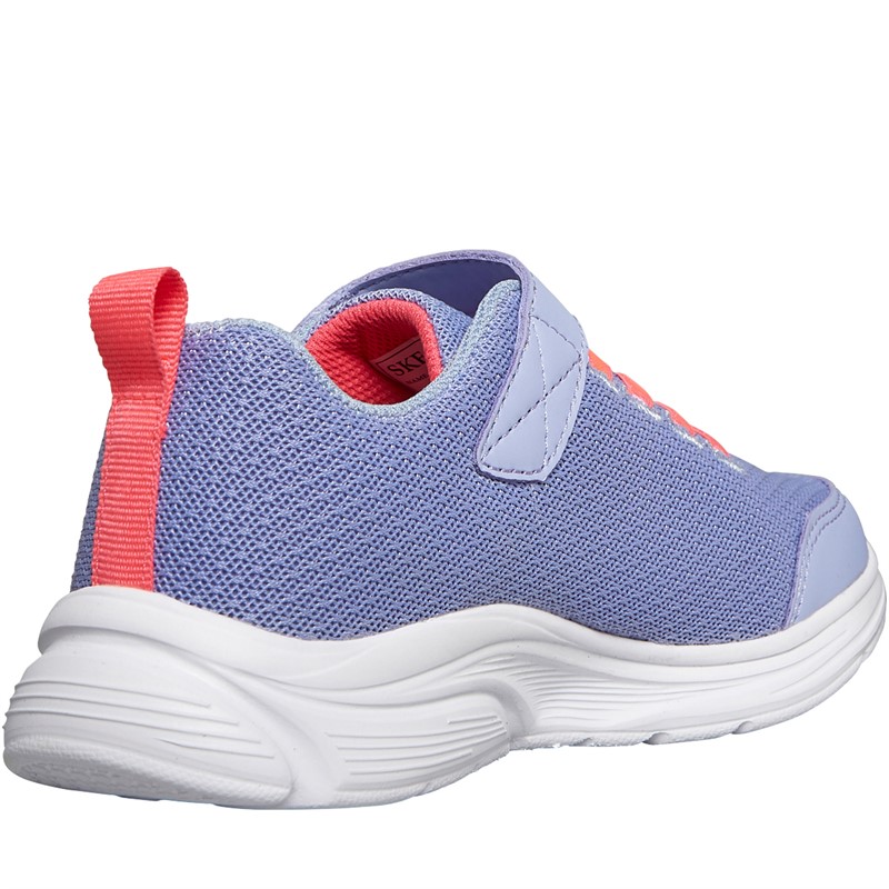 SKECHERS Junior Girls Wavy Lites Blissfully Free Trainers Periwinkle