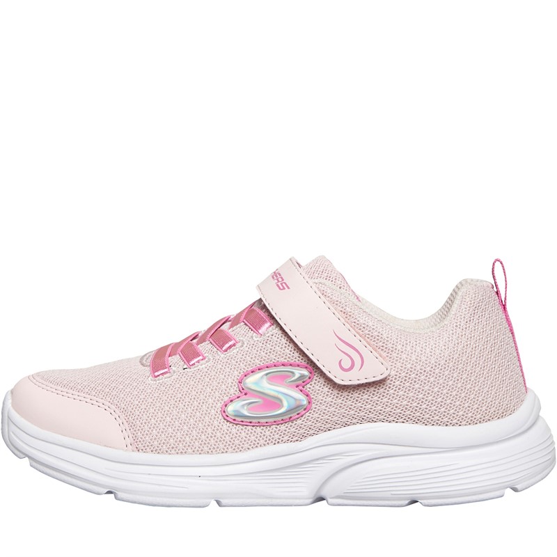 SKECHERS Junior Girls Wavy Lites Blissfully Free Trainers Light Pink