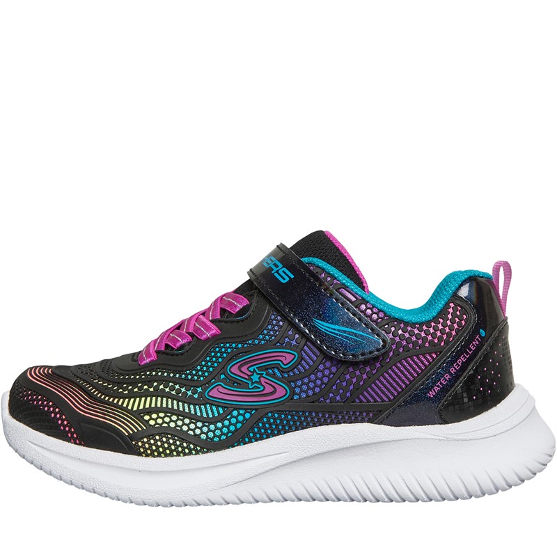 Buy SKECHERS Junior Girls Jumpsters Trainers Black/Metallic