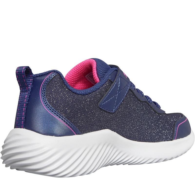 SKECHERS Junior Girls Bounder Girly Groove Navy