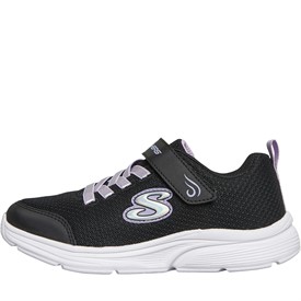 Girls black skechers discount trainers