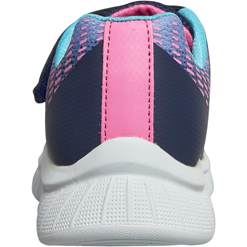 SKECHERS Junior Girls Microspec Plus Disco Dreaming Navy/Metallic