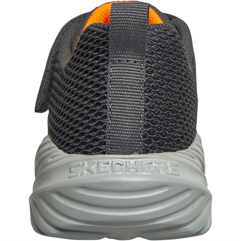 SKECHERS Junior Boys Nitro Sprint Krodon Trainers Charcoal/Orange