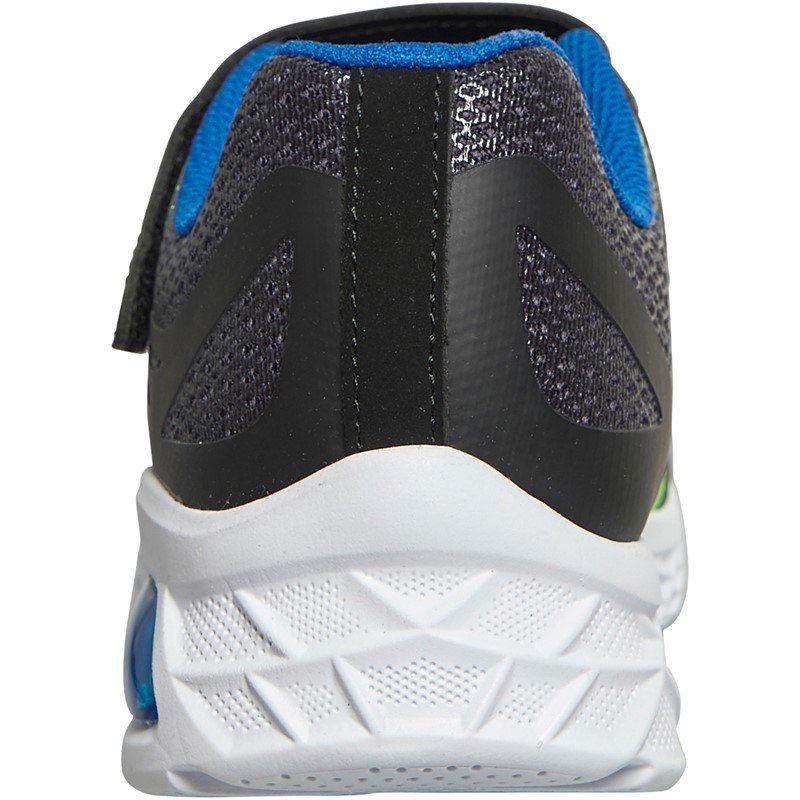 SKECHERS Junior Boys Microspec Max II Trainers Black/Blue/Lime