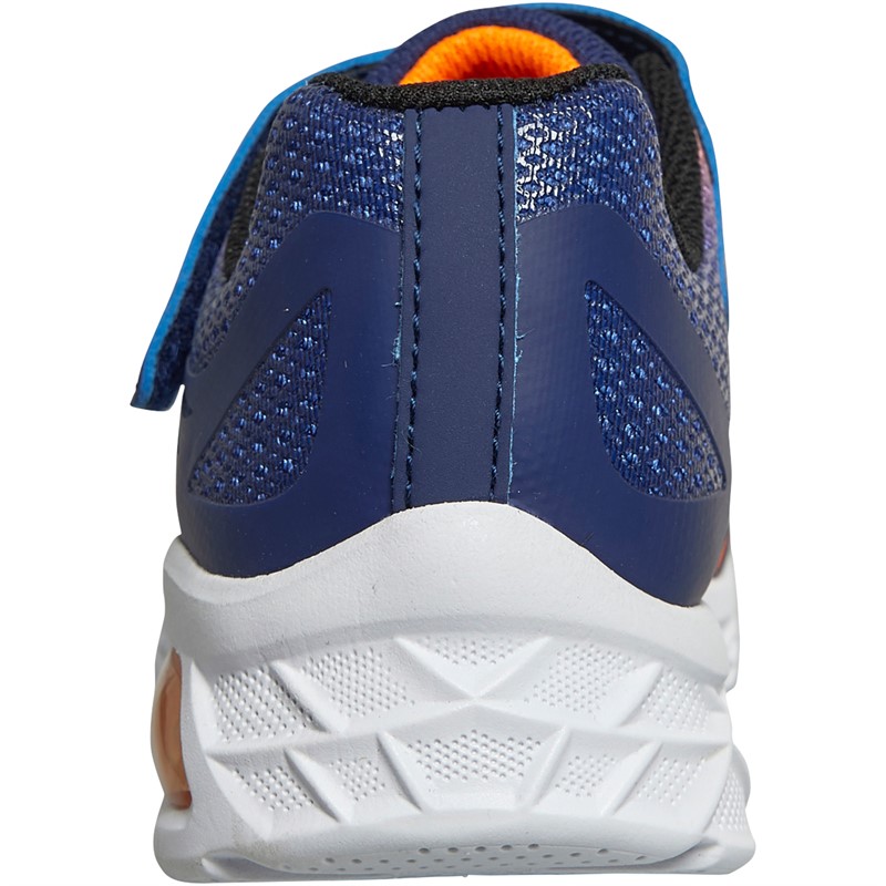 SKECHERS Junior Boys Microspec Max II Trainers Navy/Orange