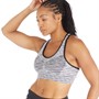 SKECHERS Womens Skechers Seamless Racer Sports Bra Black