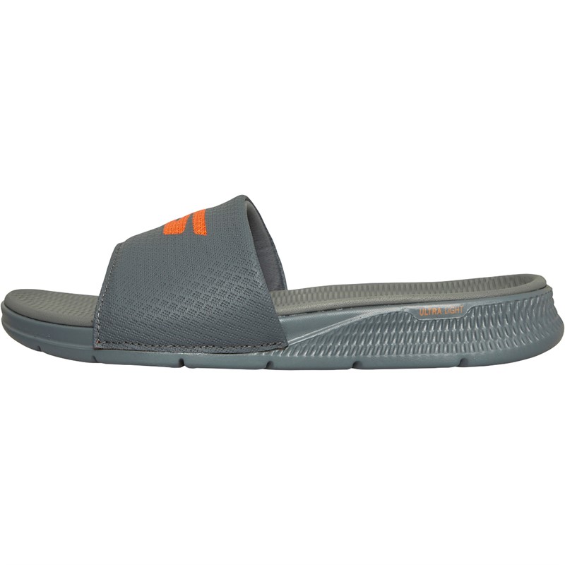 SKECHERS Mens Skechers Go Consistent - Halo Sliders Charcoal/Orange