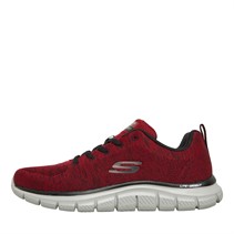 SKECHERS Mens Track Front Runner Trainers Red/Black