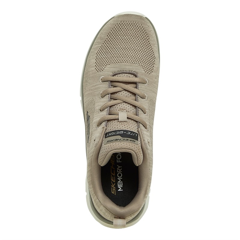 SKECHERS Mens Track Front Runner Trainers Taupe